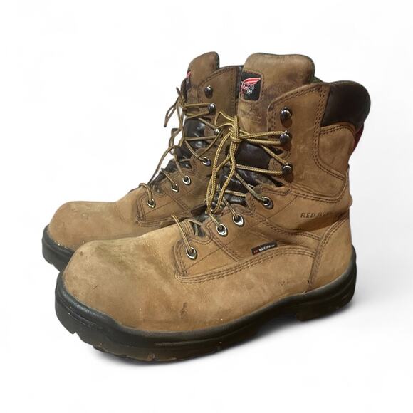 Red Wing Mens Steel Toe Brown Boots Size 10 D ASTMF 2413-11 Safety Waterproof - Picture 1 of 9
